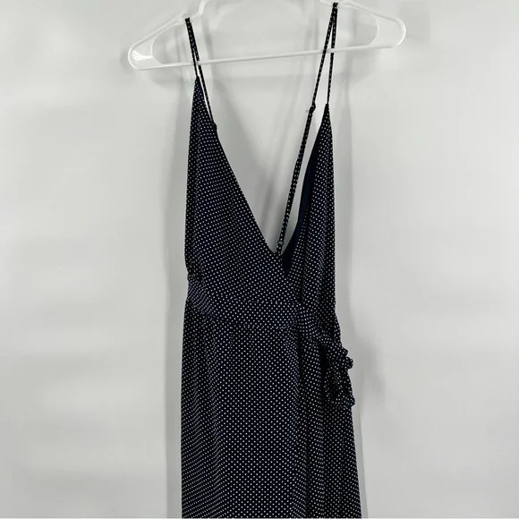 Urban Outfitters blue white polka dot wrap dress size L - Picture 2 of 9